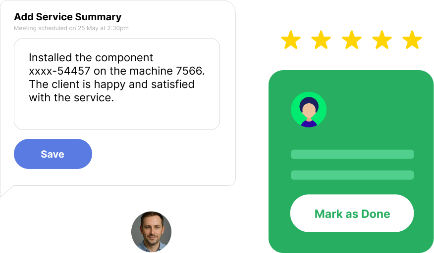 After-sales field service operations integrated with ERP